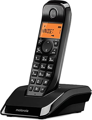 glowster Schnurloses DECT-Telefon, schwarzes Design, klarer Klang, Reichweite bis zu 300 m, Gegensprechanlagen-Funktionen, ideal für die Kommunikation zu Hause.