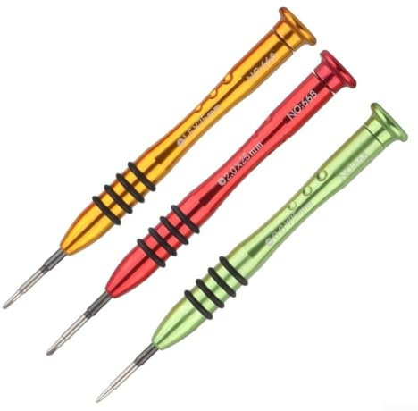 Y000, Y00, Y2 0 - Juego de 3 destornilladores triwing para reparación de teléfonos y relojes inteligentes, mango ergonómico con tapa giratoria