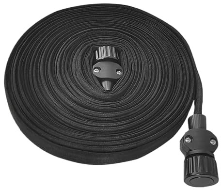 Dreuhuing Manguera De Remojo - Manguera Exudante para Riego - 15 m Antienrollable Plana Expandible Para Parterres Invernaderos Plantas Exteriores