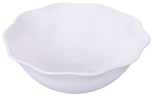 Schale, rund, 15 cm, Opalglas, gewellter Rand, 6 Stück