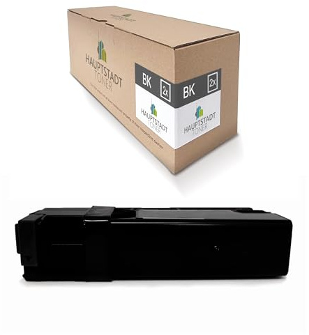 2X Hauptstadttoner Toner kompatibel mit Dell 1320 wie 593-10258 59310258 Black Schwarz Cartridges Kartuschen