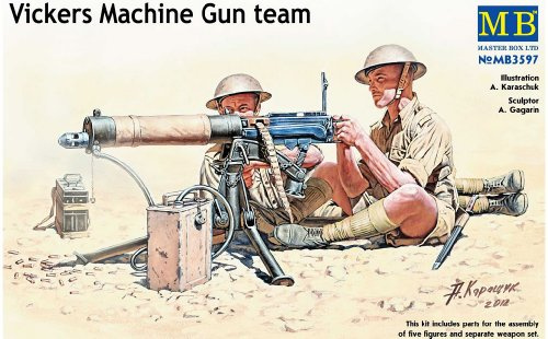 Masterbox 1:35 Scale Vickers Machine Gun Team Assembly Parts