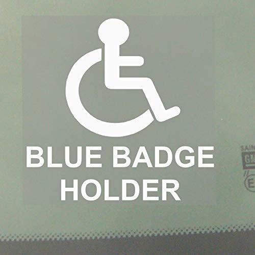 Platinum Place 1 x Sticker Blue Badge Holder Sign Internal WINDOW for Car Van Truck Scooter Disability Mobility Disabled Self Adhesive Label Handicapped Logo 100mm D41