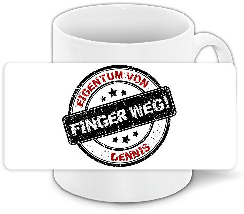 Büro-Tasse mit Namen Dennis und schönem Motiv - Nr. 5 - Eigentum von Dennis