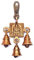 JMD Handcrafted Shubh Labh Gott Ganesha/Ganesha Wandbehang mit Glocken Messingmetall für Tür Decor (Shri Ganesh-3Bells)