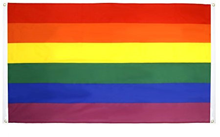 Flaggenfritze® Balkonflagge Regenbogen