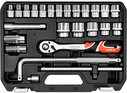 Yato Professional 1/2 Inch Socket Set 25 Pcs As Drive System (38741)