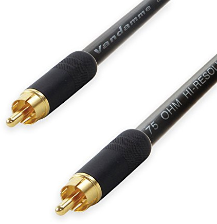 Premium Van Damme COAXIAL RCA to RCA Lead. 75ohm Coax Cable. CCTV Video SPDIF (40m, Black)