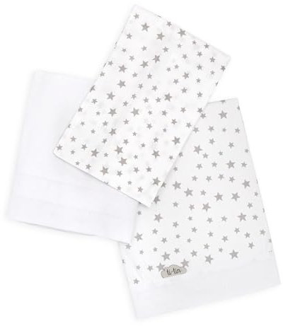 Ti TIN | Conjunto de Sábanas para Minicuna de 50x80 | Pack de 3 Piezas (Encimera + Bajera Ajustable con Elásticos + Funda Almohada) | Ropa para Cuna | Popelín 100% Algodón