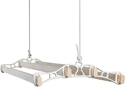Thatch&Stone Wäscheständer zum Aufhängen an der Decke, für Küche und Wäsche, 4 Latten (cremefarben, 1,2 m)