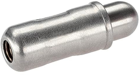 HALDER Federndes Druckstück, glatte Ausführung, mit Bund und Bolzen/Hülse und Bolzen aus rostfreiem Stahl | d1=4 mm | 22080.0104