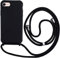 Ququcheng Coque Compatible avec iPhone 7/iPhone 8(4.7),Collier pour Étui Colliers de cellulaire Corde Silicone avec Cordon Case TPU Bumper pour iPhone 7/iPhone 8(4.7)-Noir