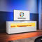 ELEGANT 1200mm Modern White Gloss TV Stand with LED Lights and Storage - Ambient Cabinet for 32-50 inch 4K TVs