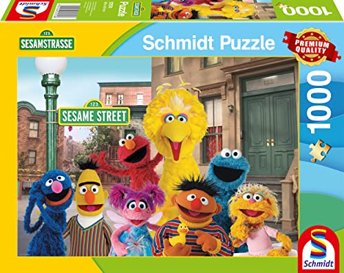 Schmidt Spiele 57574 Sesamstraße, EIN Wiedersehen mit Guten Alten Freunden, 1000 Teile Puzzle