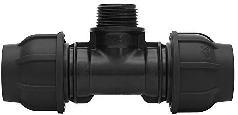 Gebo-Plast Klemmverbinder T-Stück mit AG Ø 40 mm x 1 1/2 Zoll x 40 mm - DN 32