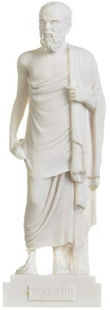 Griechische Philosoph Sokrates-Figur Alabaster-Statue Athens Academy 23,1 cm