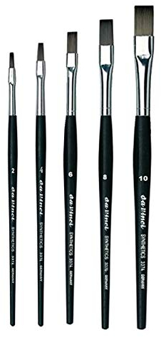 Da Vinci Serie 374 (3374), Set 5 Pinsel flach Synthetik, 2,4,6,8,10
