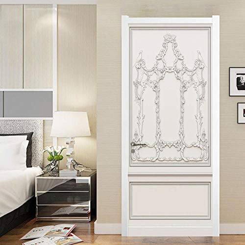 YQLKD Door Murale Carta Adesivo Murale per Porta Poster da Parete con Scultura in Gesso