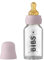 BIBS Baby Glass Bottle, Vermindert Koliken, Runder Sauger aus Naturkautschuklatex, Unterstützt das Stillen. Hergestellt in Dänemark, Complete Set - 110 ml, Dusky Lilac