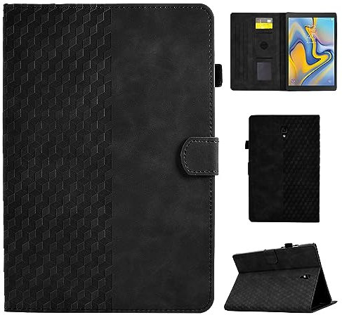 CASAFUNY Samsung Galaxy Tab A 10.5 Case (SM-T590 / T595 / T597) Protective Tablet Case Multi-Angle Stand Cover with Auto Wake/Sleep Function for 10.5 Inch 2018, Black