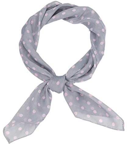 FAIRYGATE Schal Grau Damen Schal Chiffon fein seidig groß mit bunten Prints Halstuch Tuch für Frauen Kopftuch Halstuch Seidenschal Elegante DA2819