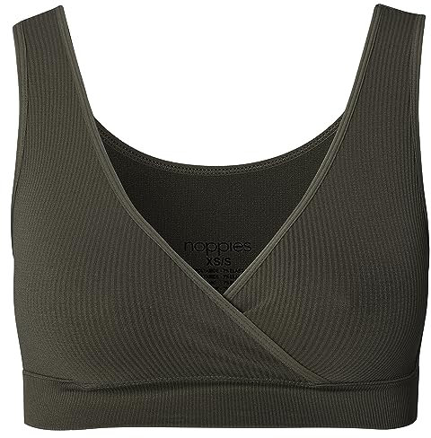 Noppies Maternity Damen Gayla Seamless Nursing Rib Cross top Trägershirt/Cami Shirt, Olive-P627, XS/S