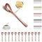 Kyraton cucharas de café Oro rosa 12 piezas 14cm, cuchara de té de acero inoxidable, cuchara de postre, cucharas de mocca para el hogar, restaurante, hotel, apto para lavavajillas