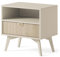 Muebles Slavic Forest Nachttisch, Nachttisch, Schlafzimmermöbel, Eukalyptus, Beige, goldene Griffe (54 cm x 54 cm x 38 cm, Beige)