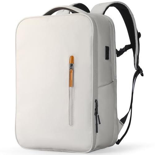 MARK RYDEN 20L Große Kapazität Reiserucksack Damen/Herren, 45x30x15cm Handgepäck Rucksack mit USB-Ladeanschluss für 17,3 Zoll Laptops- Weiß