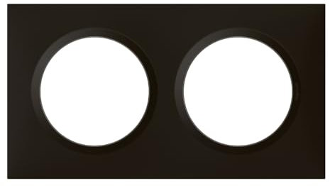 plaque - 2 postes - noir - effet velours - legrand dooxie 600892