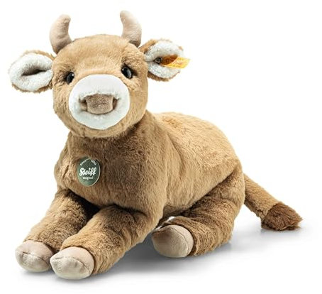 Steiff Kuscheltier Resi Kalb, Süßes Stofftier mit Kunststoffaugen, Kinder, Jungen & Mädchen, Plüschtier 32 cm, Braun, 069857