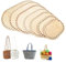 BYZESTY Korbboden Zum Häkeln, 7 Größen Häkelkorb Holzbasis, Ovale Taschenboden Zum Häkeln, Naturholzkorbboden Ovale Holzboden, Crochet Basket Holzbasis, Häkelkorb Holz Basis Für DIY Korbflechten