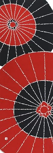 染の安坊 Anbo Tenugui Handtuch, japanisches Bangasa Rot × Schwarz, 100 % Baumwolle, hergestellt in Japan, 35,1 x 100,1 cm