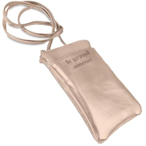 STC Pochette telephone metal rose dore