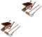 UPKOCH 4 Sets Mini Cart Mini Furniture Outdoor Playset Outdoor Statue Push Wagon for Kids Outdoor Toys Kids Playset Outdoor Furniture for Kids Tiny House Doll House Child Plastic Broom