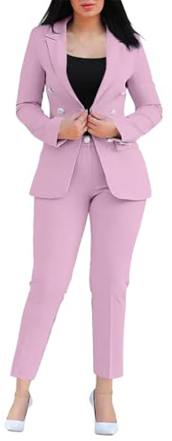 shownicer Tailleur Pantalone Donna Curvy Completo Blazer e Pantaloni Tuta Ufficio e Lavoro Completo Tailleur Due Pezzi Taglie Forti Completo Set da Cerimonia