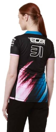 Kappa - Maglia Kombat Lady Ocon BWT Alpine F1 Team 2024 da donna, Nero, Blu, Rosa, XXL