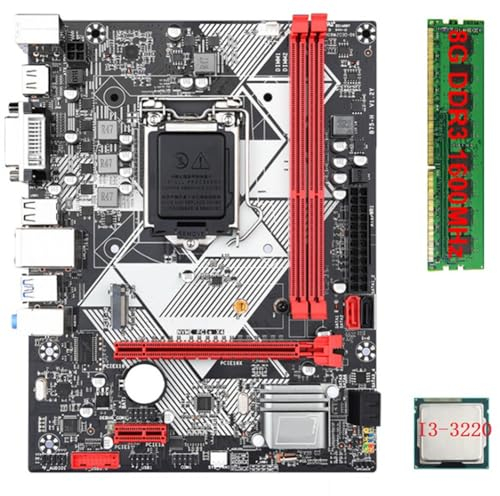 Lisher B75-H I3-3220 CPU + 1X8G DDR3 1600MHz RAM LGA 1155 USB 3.0 3.0 Placa base de escritorio Accesorios para tarjeta madre de ordenador