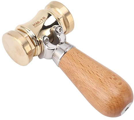 Martello per Scalpello per la Lavorazione del Legno Martello da Carpentiere con Testa in Ottone Martello Multifunzionale in Legno di Faggio per Riparazioni Domestiche Fai-da-te