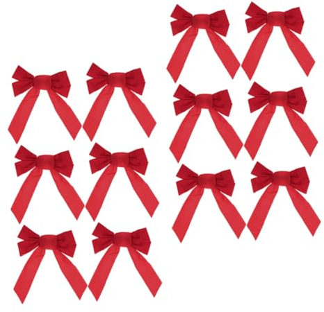BCOATH 12 Stück Samtschleife Dekorative Schleife Verzierung Weihnachtsbaumschmuck Weihnachtsschleife Dekor Weihnachtsbaum Schleife Weihnachtsbaumschmuck Weihnachtsbaumschmuck