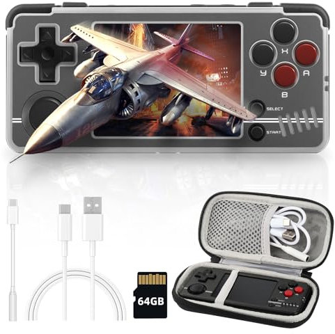 Retro Console di Giochi Portatili per Miyoo A30, Schermo IPS da 2,8 Pollici Sistema Linux Gaming Handheld Supporto Wifi e Vari Simulatori di Gioco con 10000+ Giochi, 64G TF, 2600mAh Emulatore Console