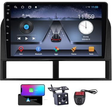 ZZPHKK Android 13 Autoradio für Jeep Grand Cherokee WJ 1998-2004 mit Carplay Android Auto, 9 Zoll Auto Stereo Radio mit Carplay Android Auto Bluetooth GPS FM/RDS Radio SWC Rückfahrkamera(NF-2)