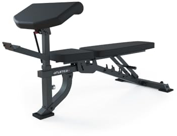 ATLETICA B2 | ArmMaster | Hantelbank Curlpult für Bizepstraining | Preacher Curl Pad | Scott Curls | Schrägbank negativ verstellbar