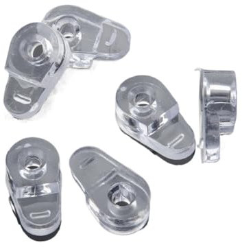 DUNSBY 10 stücke Kunststoff Glas Halter Transparent Spiegel Schrank Fix Clips Display Kommode Badezimmer Spiegel Wein Schrank Glas Hardware Spiegel Clips