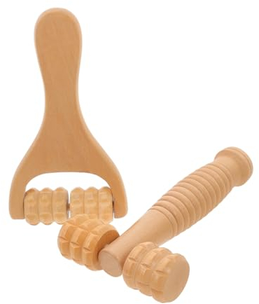 HAPINARY 2stücke Holz-massageroller Ergonomisch Handlich Und Leicht Vielseitig Als Fuß Körperroller Zur Muskelentspannung Von Bein Schulter Und Nacken Für Zuhause Und Unterwegs