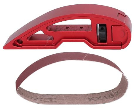 Strumento per Levigatrice Manuale con Staffa di Smerigliatura in Lega di Alluminio con Carta Vetrata, Garantisce una Soluzione Rapida All'allentamento del Nastro Abrasivo,