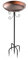 EFUTURETIME Bain Oiseaux Grand Métal sur Pied φ 30 x 90 cm Abreuvoir Oiseaux Exterieur Mangeoire Oiseaux Plateau Réglable en Hauteur pour Jardin Balcon, Couleur Bronze