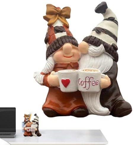 Huvqianu Pärchen Zwerge Figur | Wichtel Liebe Figur | Romantische Wichtel Statue | Niedliche Pärchen Zwerge Handgemalt Wichtel Paar Wichtel Paar Dekorationen Wichtel Figuren für Paare