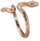 Roségold Schlangenring 925 Sterling Silber – Verstellbarer Schlangenring Vintage Look – Detailreiches Schlangendesign Roségold – Offener Ring – 18K Rosévergoldet (Rosévergoldetes Silber)