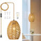 ZPBSJ Rattan Plug in Pendelleuchte Boho Hängeleuchten Brown Hängeleuchten Höhenverstellbar Korb Lamp E27 Hängelampe für Schlafzimmer Wohnzimmer Bauernhaus(1Pack)